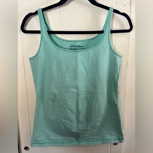 Eddie Bauer Mint Striped Women's Tank Top